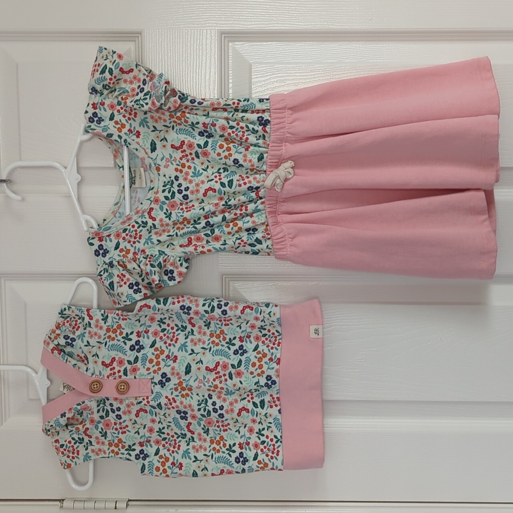 Little Road Co. Toddler Matching Dress & Sleeveless Hoodie 3Y